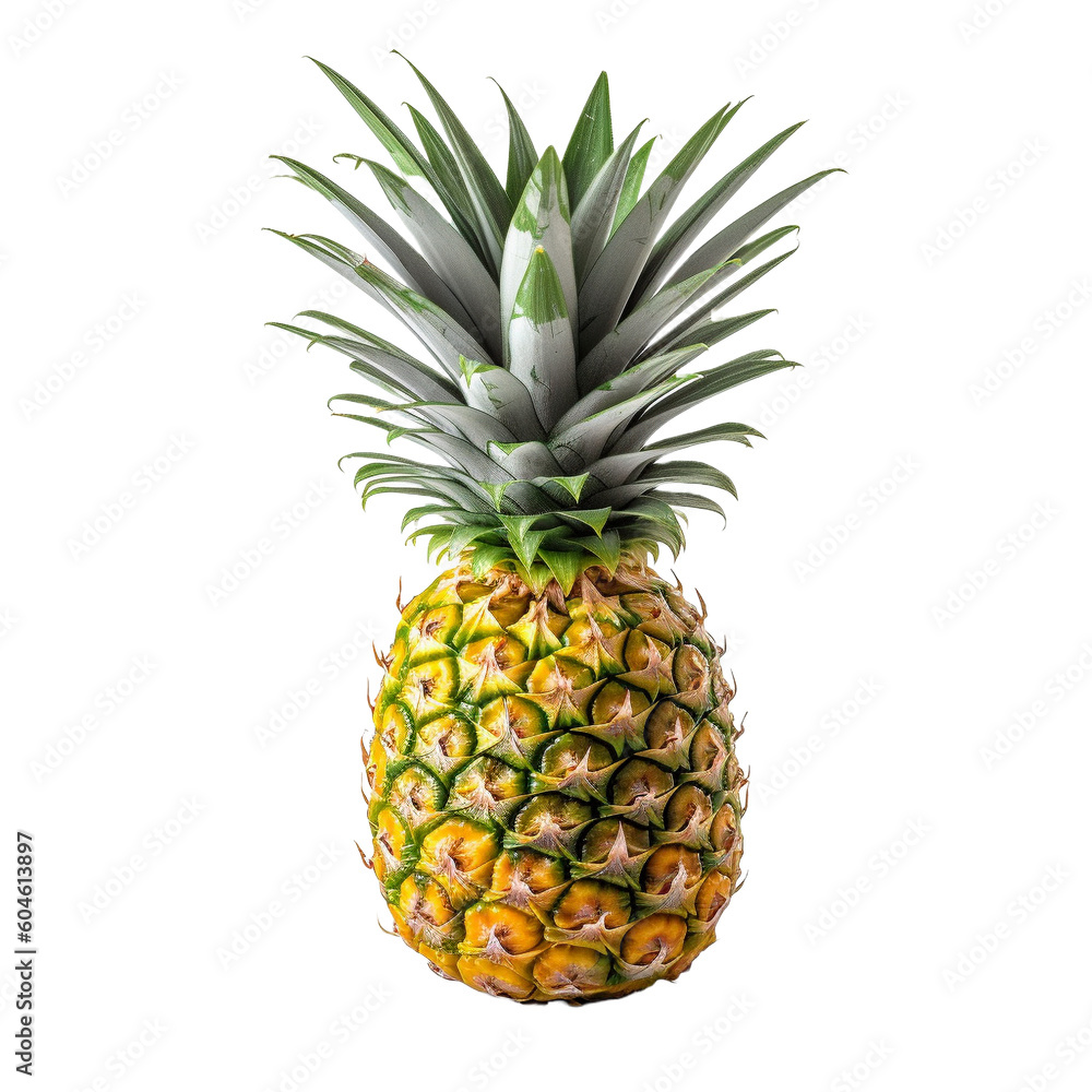 Fototapeta premium pineapple on white background generative ai