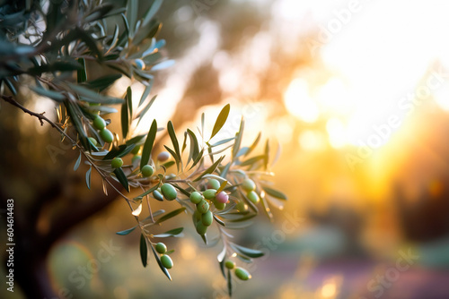 Delicious olives. Close up shot of an olive tree. Generative AI
