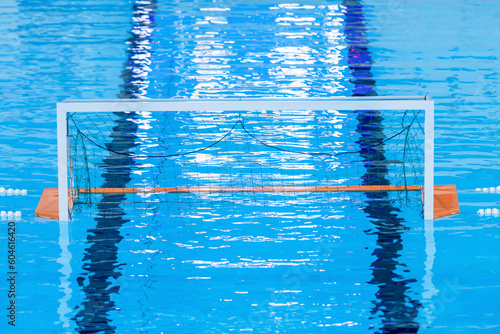 Obraz na plátně Water polo gates on water in the swimming pool