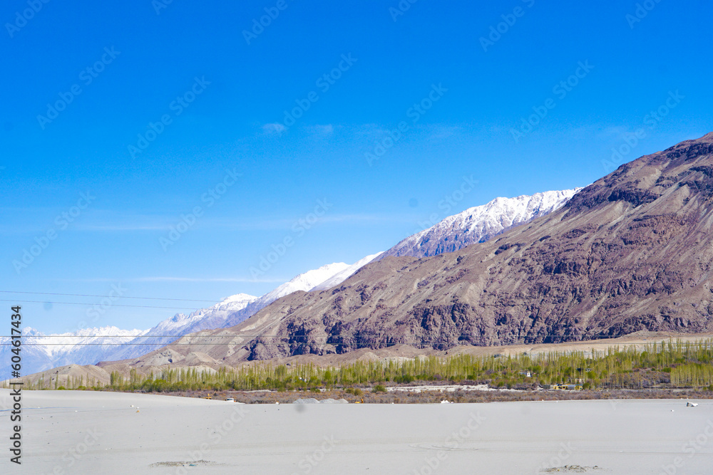 The scenery in Nubra Valley, Ladakh, India