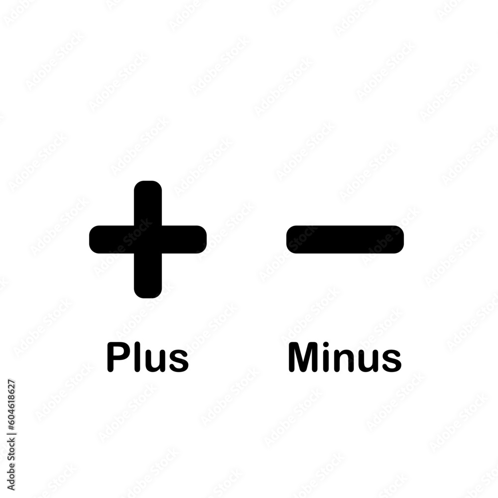 Obraz premium Plus minus icon vector logo design template