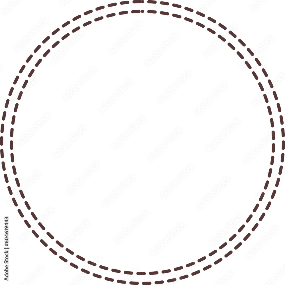 Dashed line two circle