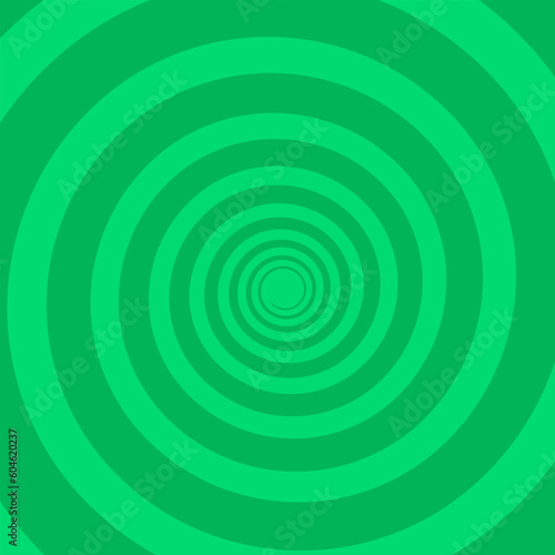 Bright green spiral rays background comics  pop art style.
