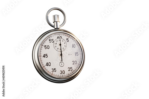 Stopwatch on a transparent isolated background