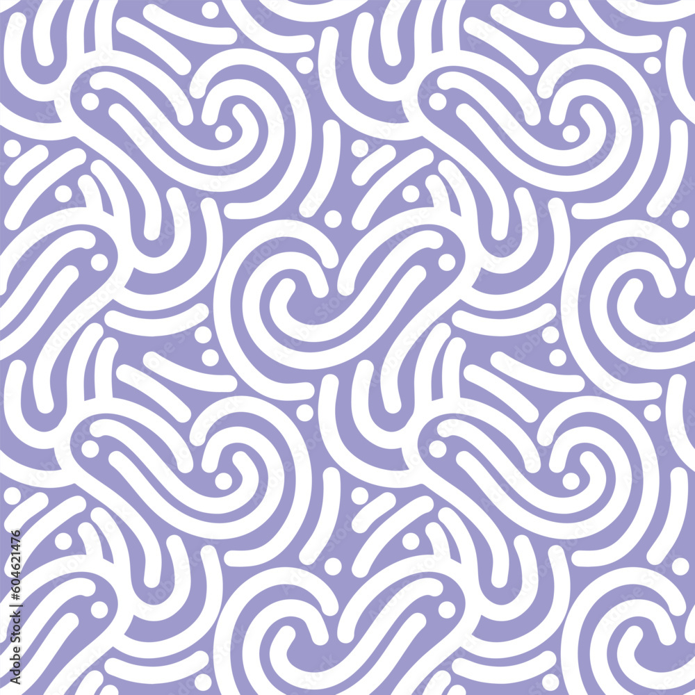 Abstract Line Seamless Pattern Repeat Purple Background