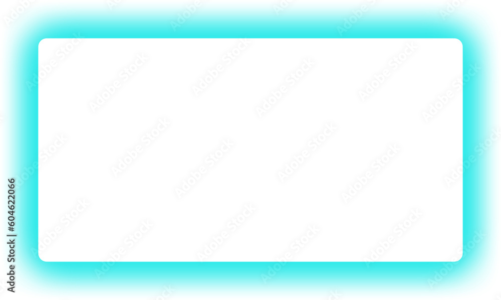 Transparent neon button rectangle frame Transparent neon button rectangle frame