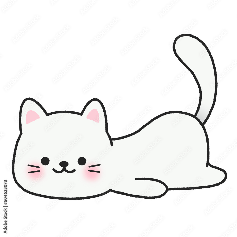 Lazy white cat Lazy white cat