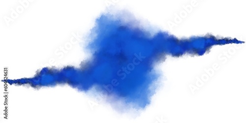 Blue smokes on a white background