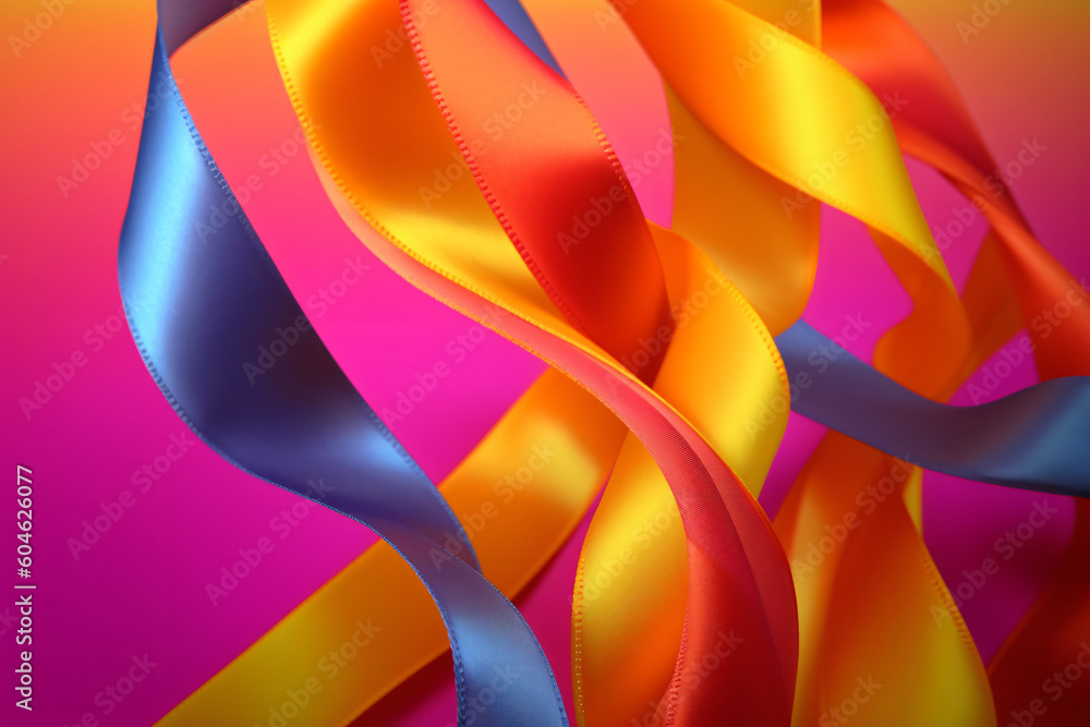 Free photo waving ribbon in lgbt colors made with Generative AI Free photo waving ribbon in lgbt colors made with Generative AI