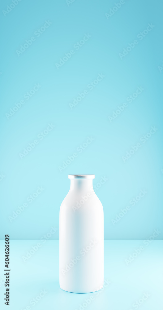 Milk bottle on the table. Closeup 3d rendering. Milk bottle on the table. Closeup 3d rendering.