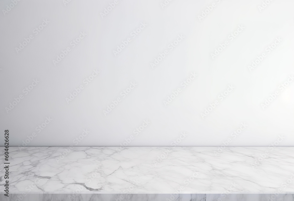 Fototapeta premium Grey marble tabletop surface background for kitchen product display background, empty desk shelf counter top backdrop, generative ai