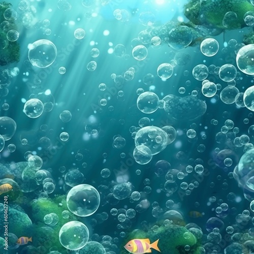 Underwater bubbles background 