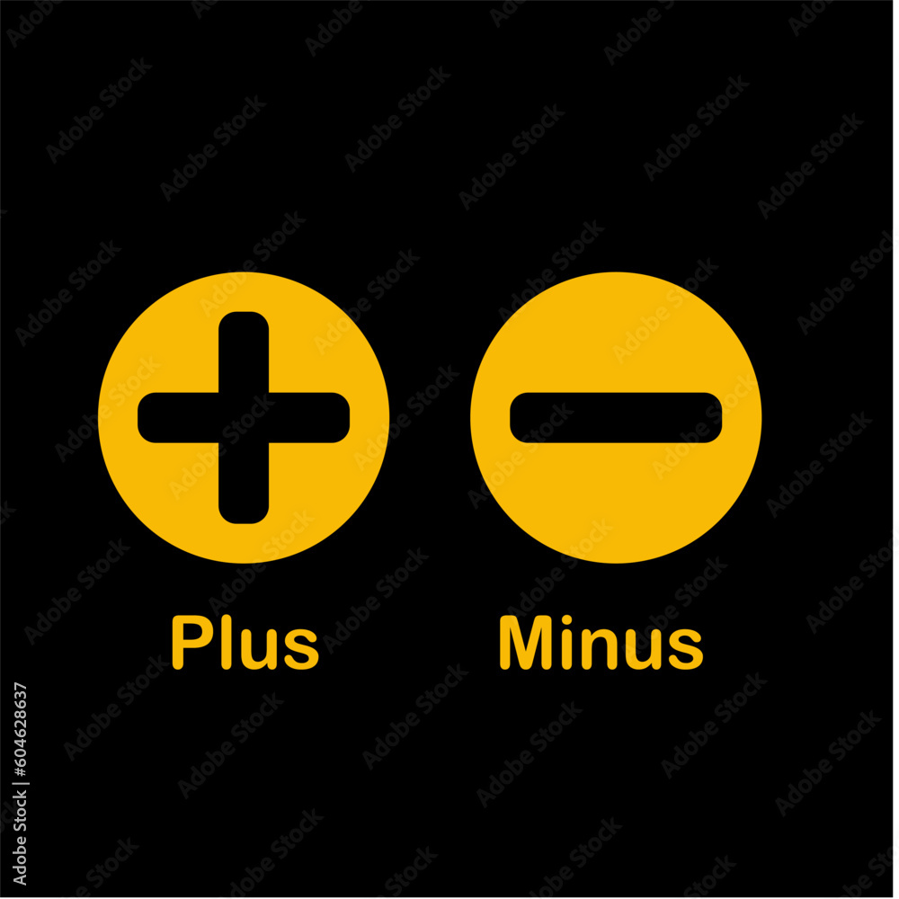 Obraz premium Plus minus icon vector logo design template