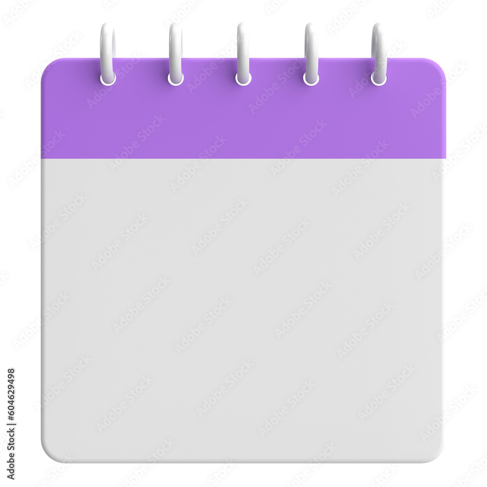 Empty calendar. 3D calendar. 3D illustration. Empty calendar. 3D calendar. 3D illustration.