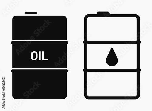 oil barrel line shape icon vector flat illustration