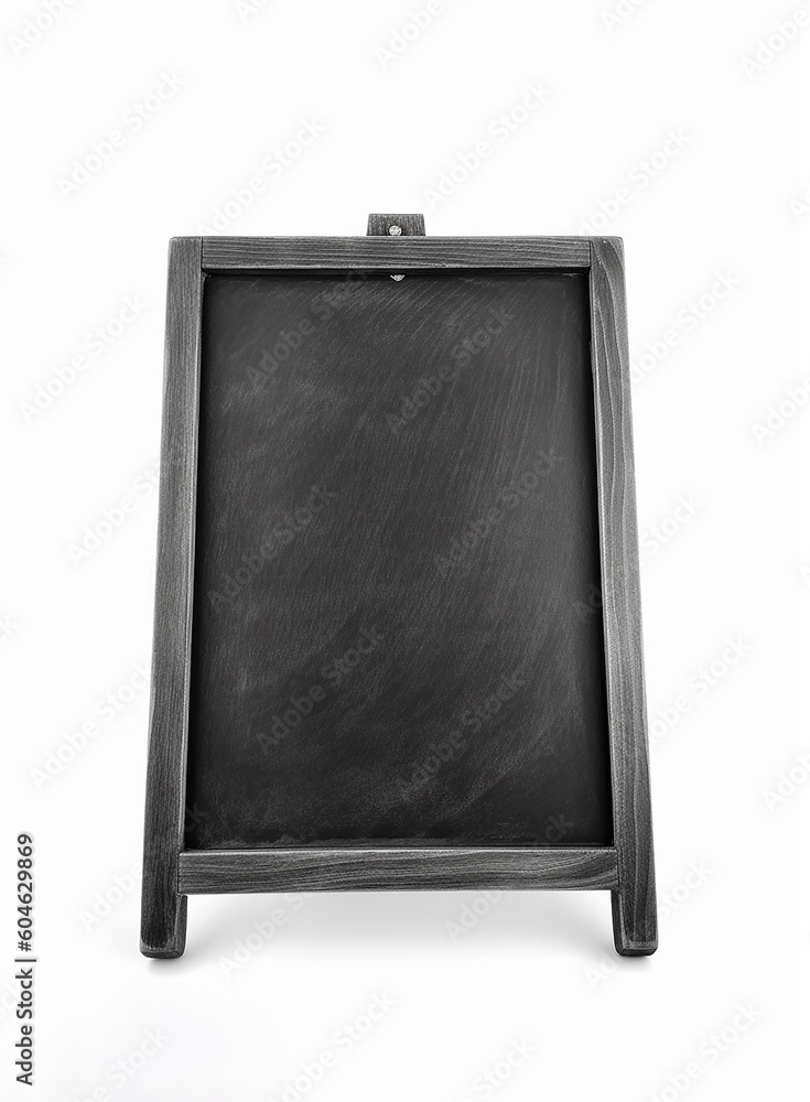 Fototapeta premium blackboard with wooden frame isolated on white background. generative AI