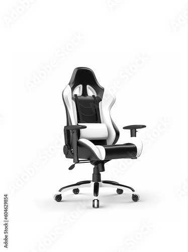 Modern comf generative AIortable chair for the designer isolated on white background.