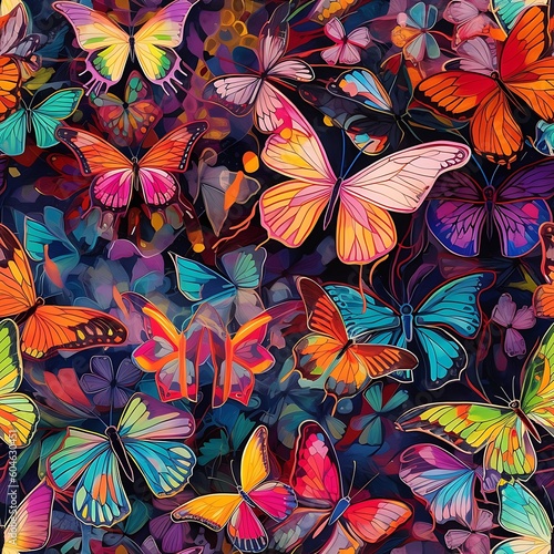  Wings of Enchantment: The Harmonious Ballet of Butterflies Image Style: Intricate Geometric Patterns Aspect Ratio: 1:1 Generated by AI © Marcel