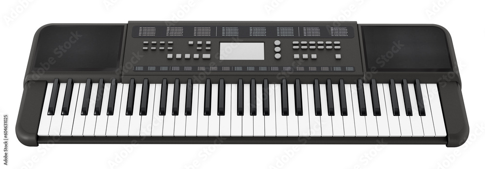 Contemporary, generic design music keyboard on transparent background ...