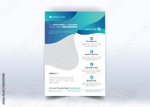 A Gradient Flyer Template For Healthcare and Medical Service