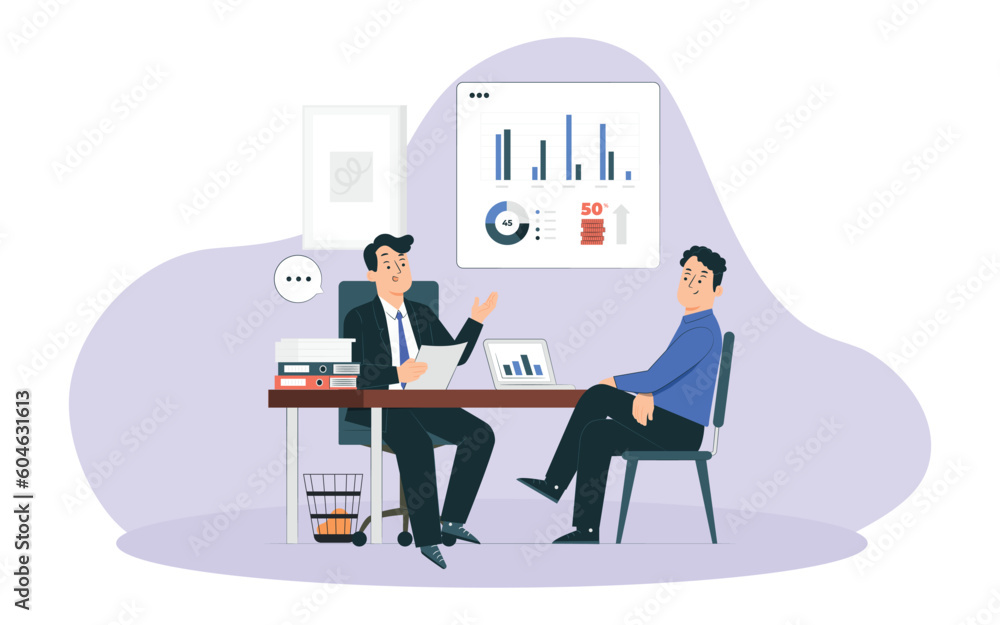 Bussines static analyzing concept, vector illustration Bussines static analyzing concept, vector illustration