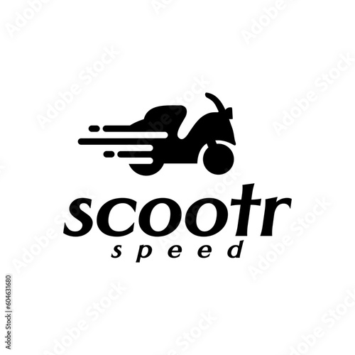 scooter motor transportation logo design