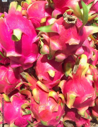 Dragon fruit for sale in the market