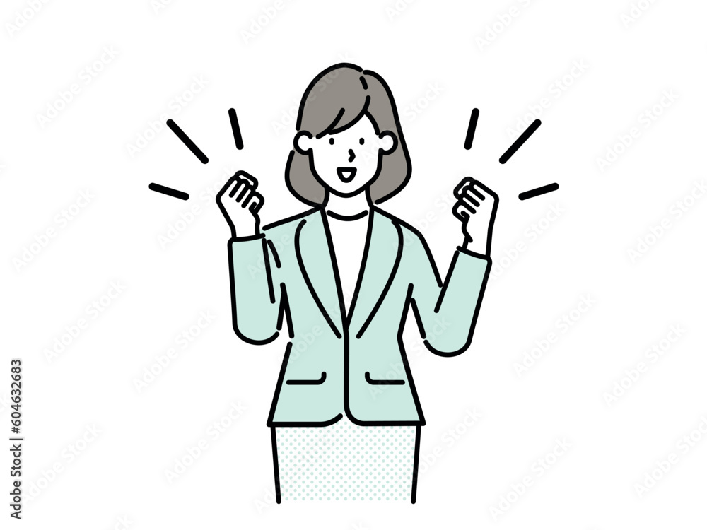 A business woman striking a confident pose with a positive expression. A business woman striking a confident pose with a positive expression.