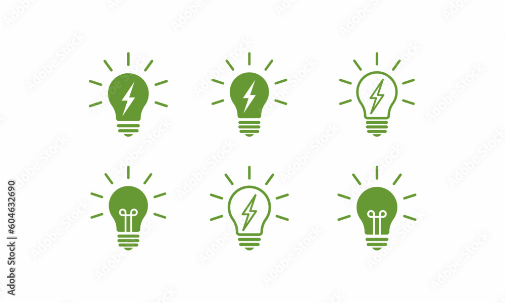 set of light bulb vector icon set of light bulb vector icon