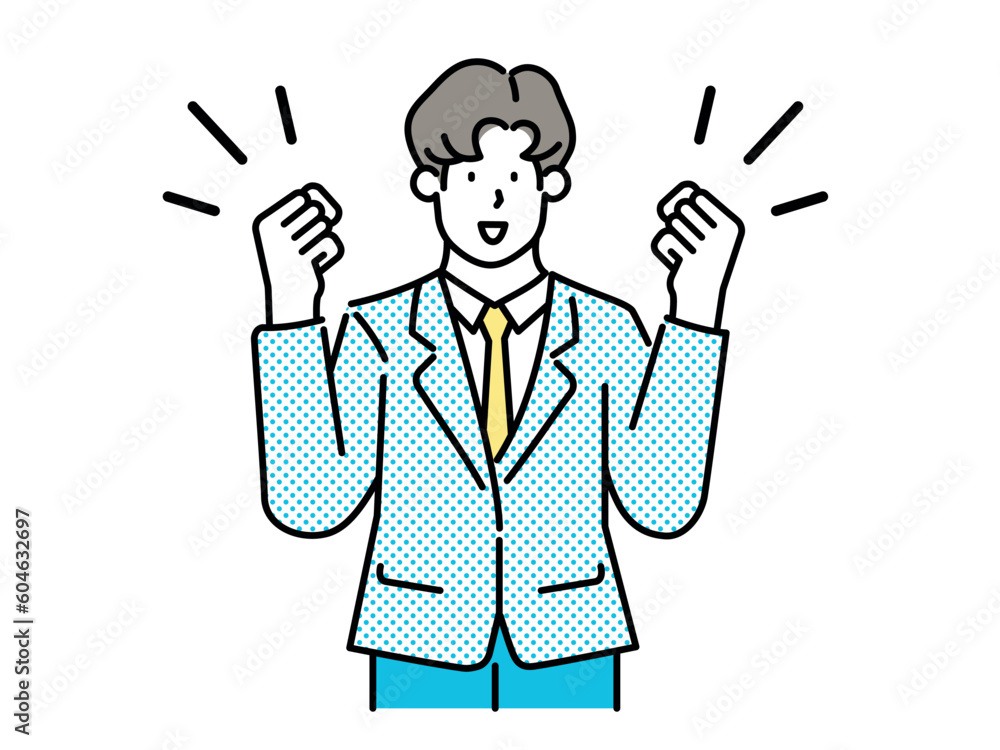 A businessman striking a confident pose with a positive expression. A businessman striking a confident pose with a positive expression.
