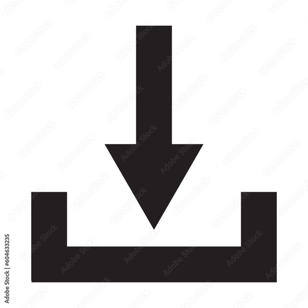 Download icon vector, Flat style for graphic and web design illustration Download icon vector, Flat style for graphic and web design illustration
