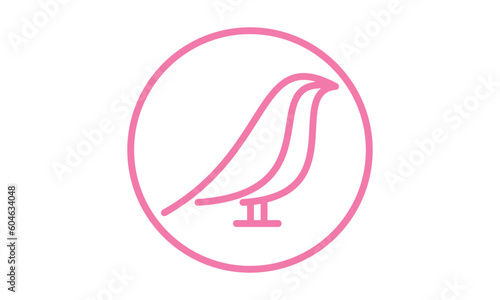 Abstract Bird Logo Line Art Silhouette