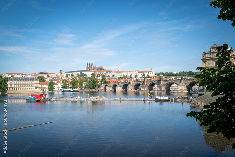 the view of the Charles Bridge from Prague