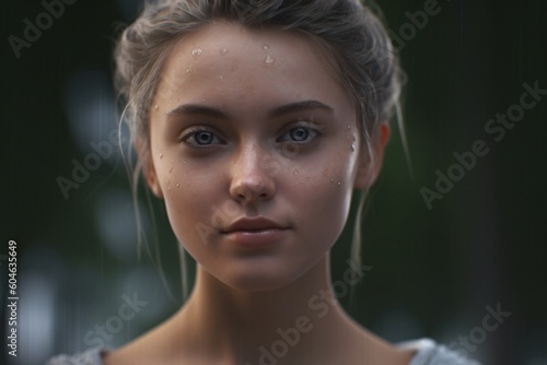 A beautiful AI generated non existing young women