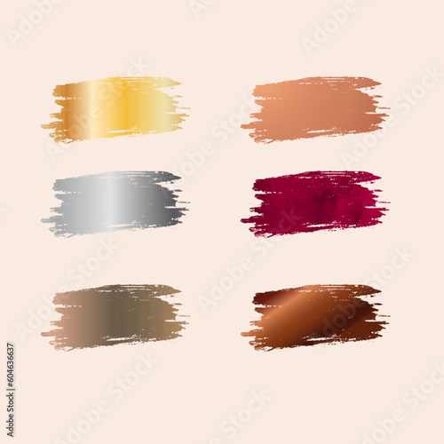 Set of 6 metallic textures