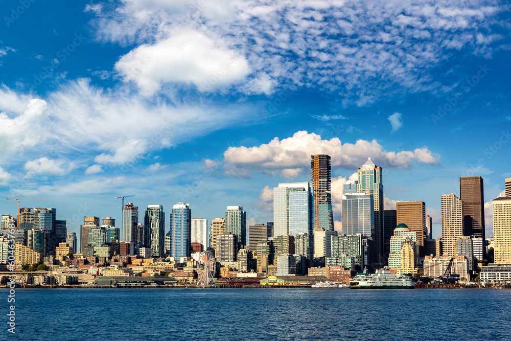 Obraz premium Seattle cityscape at Elliott Bay