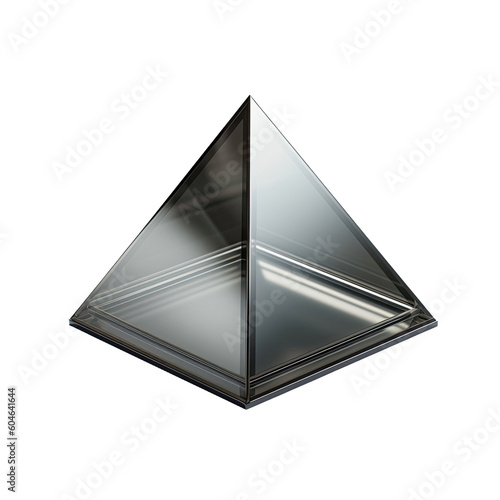 glass pyramid isolated. Generative AI
