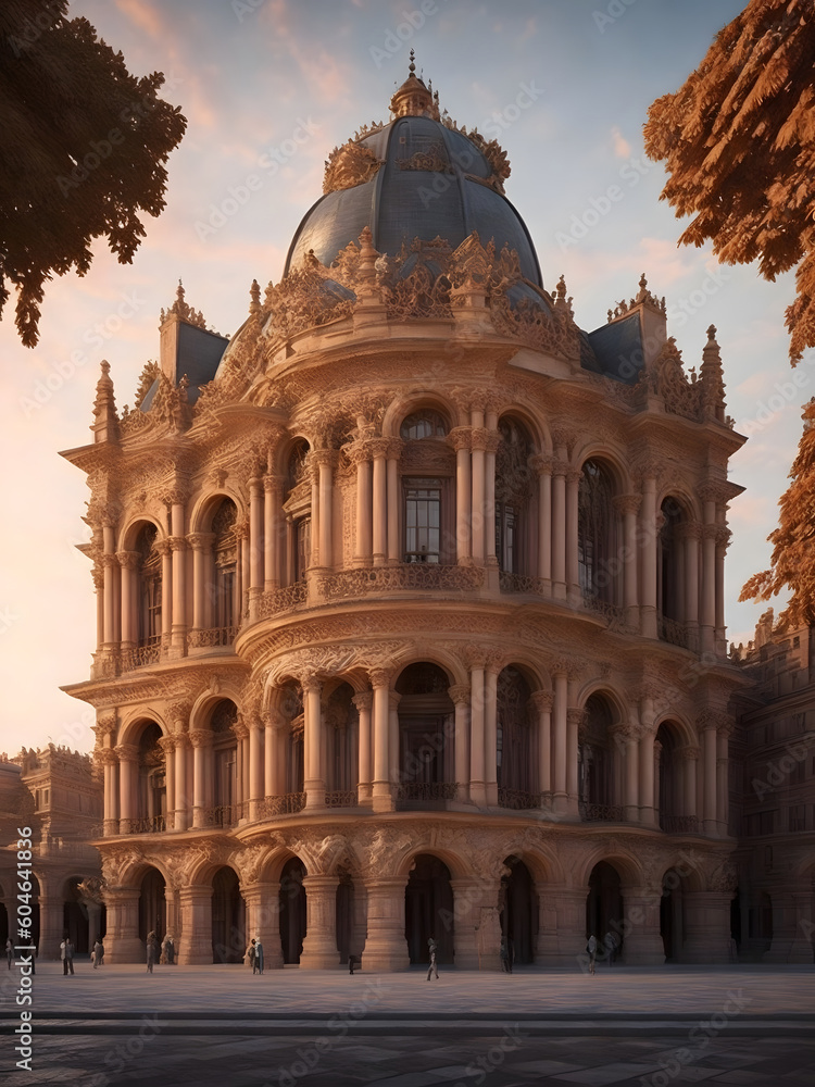 architectural historic building-AI IMAGE