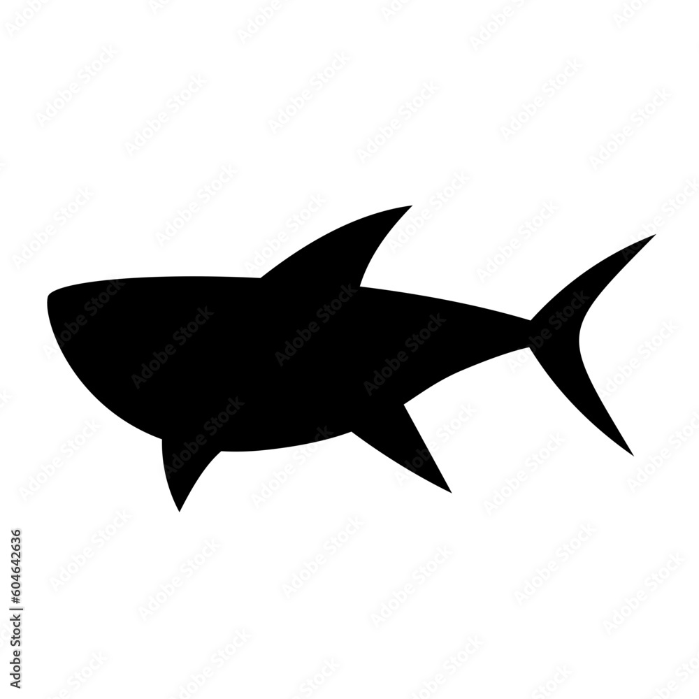 Shark silhouette. Shark silhouette.