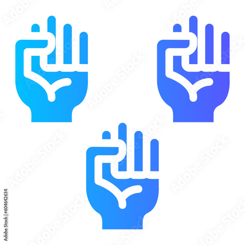 human rights gradient icon