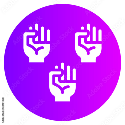 human rights gradient icon