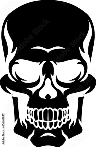 A human skull grim reaper cartoon skeleton head drawing