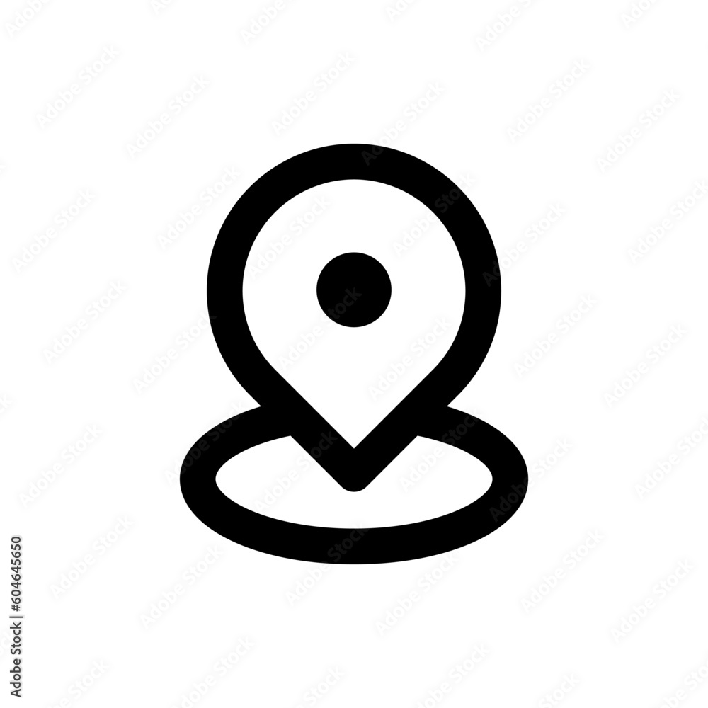location icon, outline style, editable vector location icon, outline style, editable vector