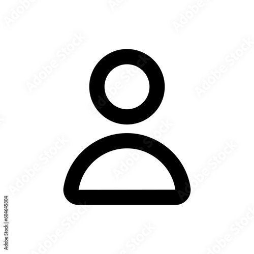 user icon, outline style, editable vector