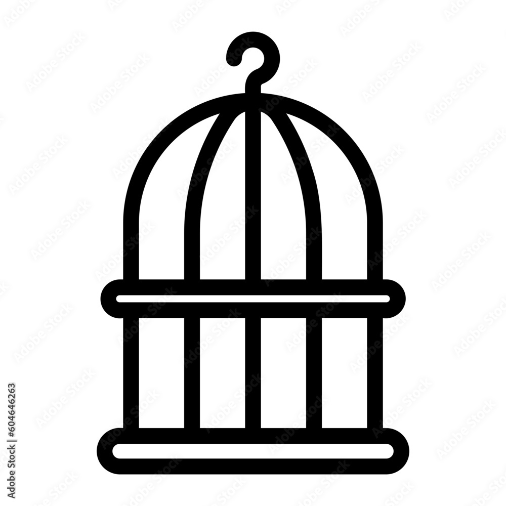 birdcage line icon