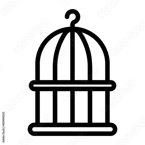 birdcage line icon