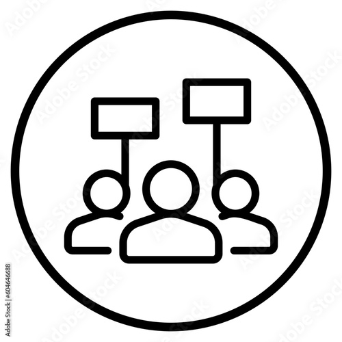 activist line icon