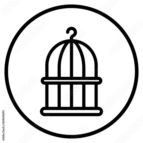 birdcage line icon