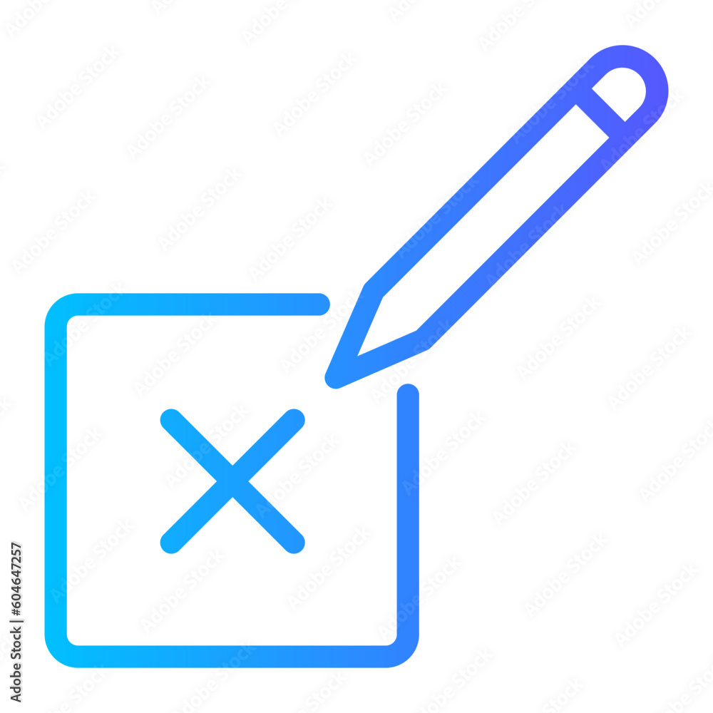 Obraz premium vote no gradient icon
