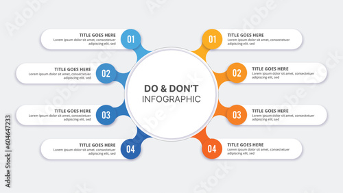 Dos and Don'ts, Comparison Chart Infographic Template Design